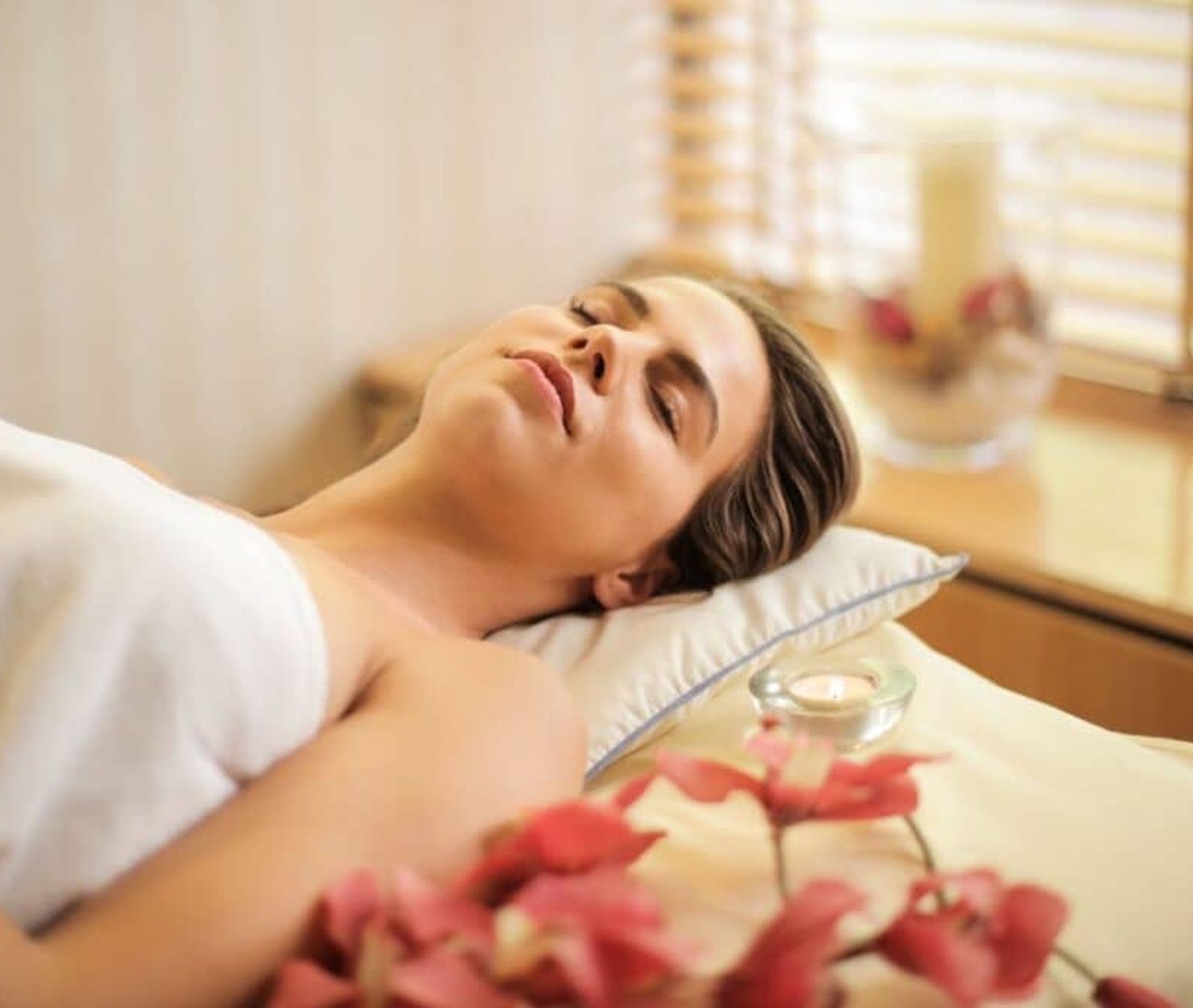 woman enjoying a massage